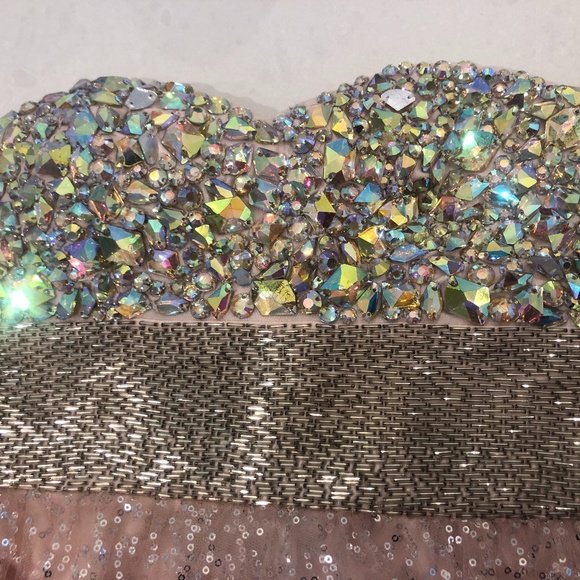 LA FEMME - 18902 MULTI-COLOR JEWELED SWEETHEART - Picture 6 of 8